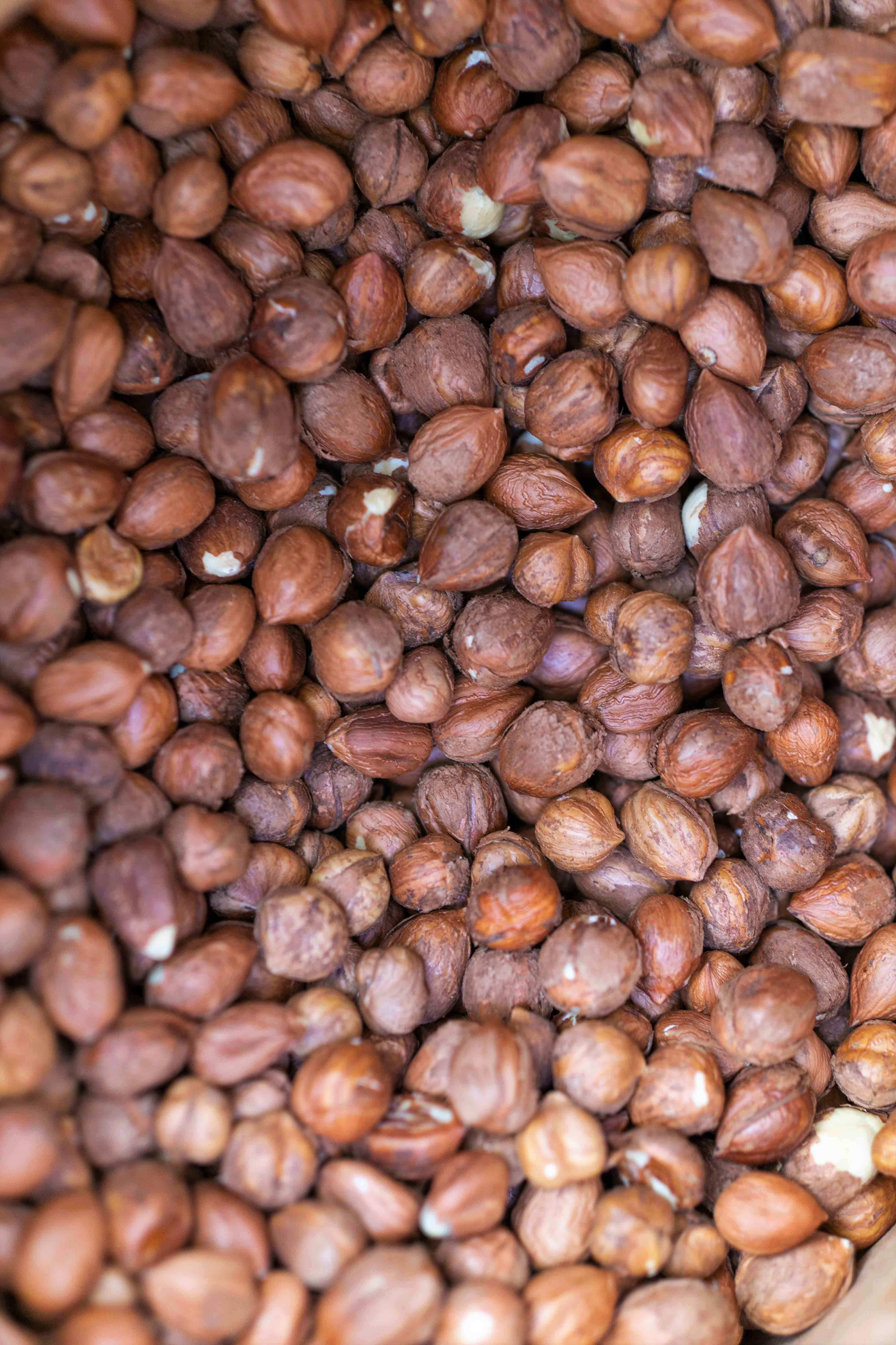 Organic hazelnut kernels natural brown Germany, raw food quality