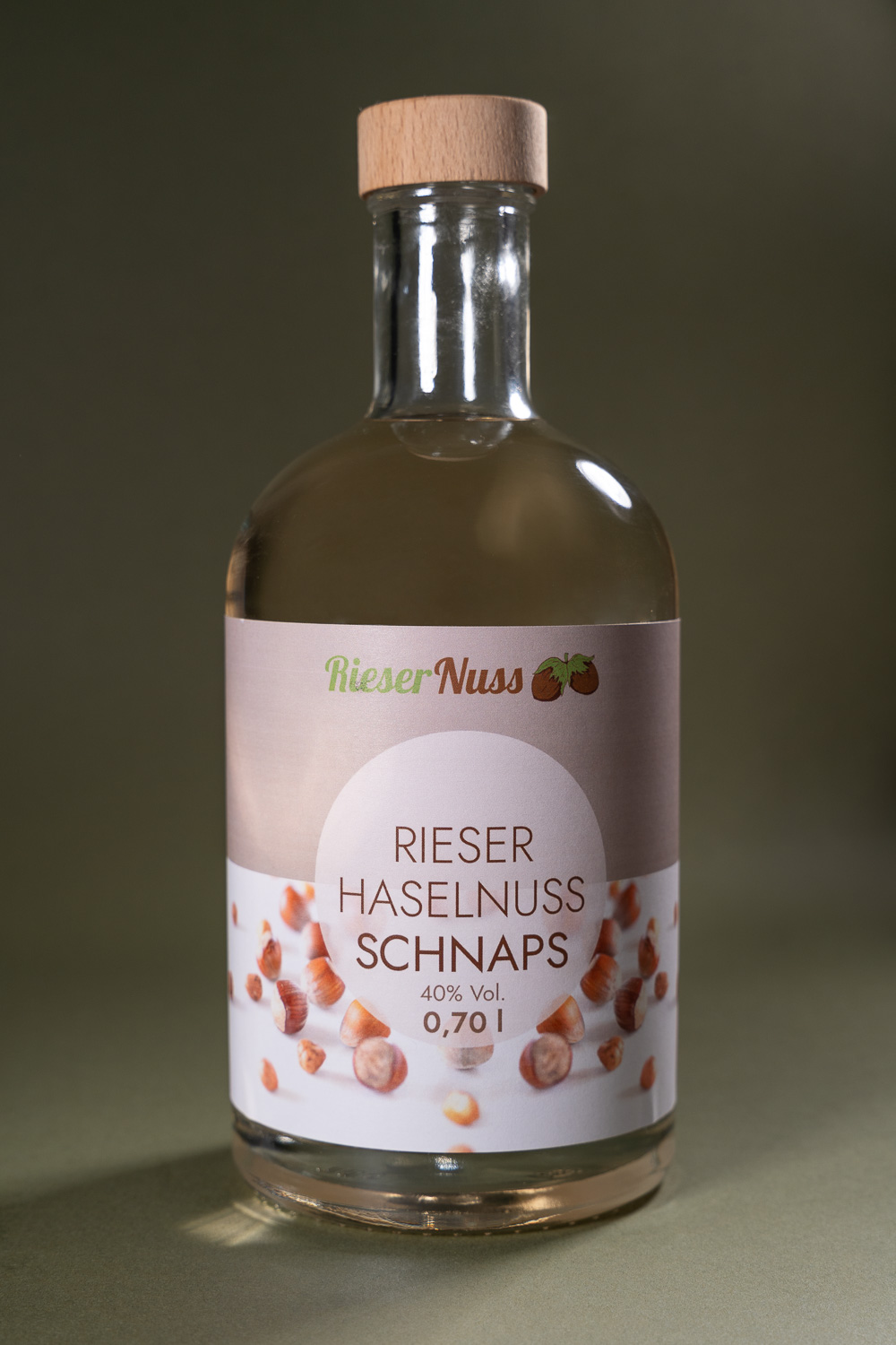 Rieser Haselnuss Schnaps 0,7 Liter Glasflasche