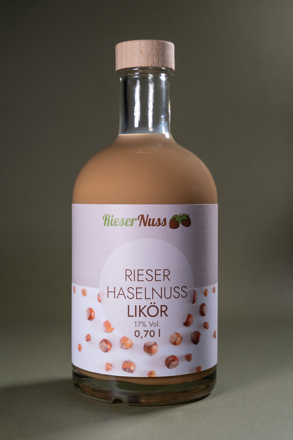 Rieser Haselnusssahnelikör 0,7 Liter Glasflasche