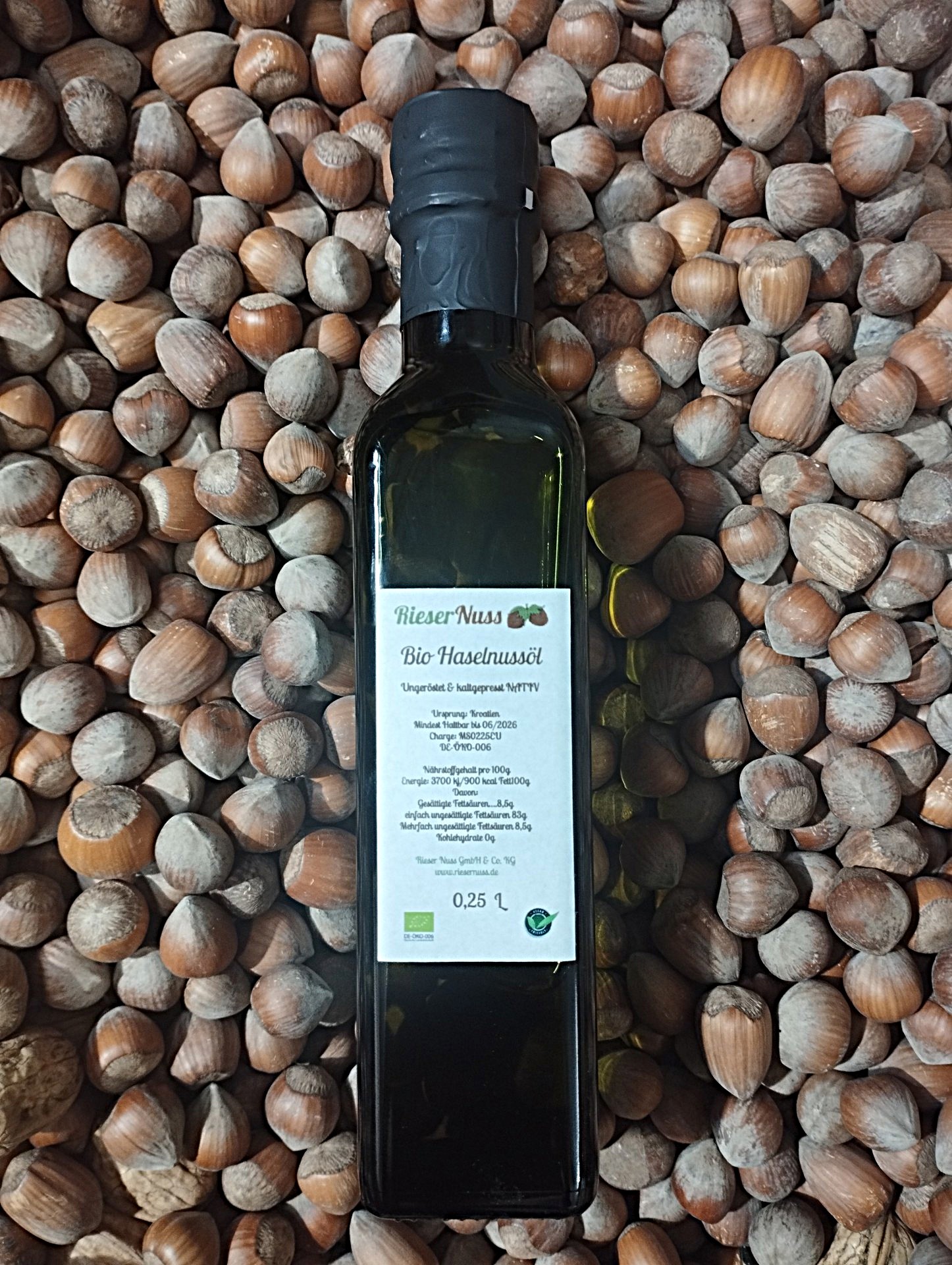 Rieser Bio Haselnussöl 0,25 L Kroatien