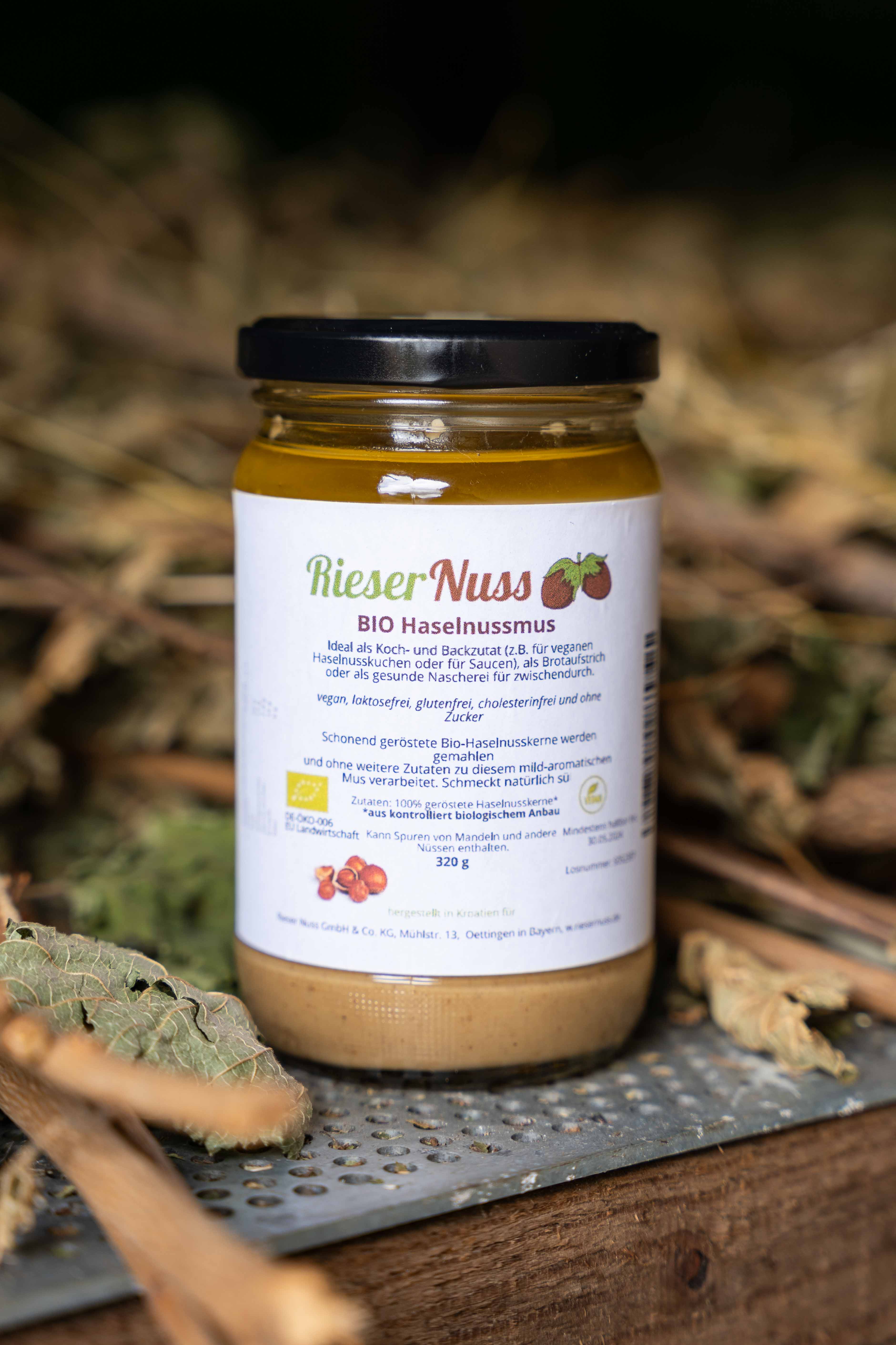 Rieser Organic Hazelnut Puree - 320 grams