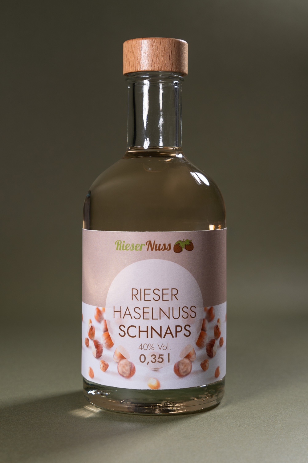 Rieser Haselnuss Schnaps 0,35 Liter Glasflasche
